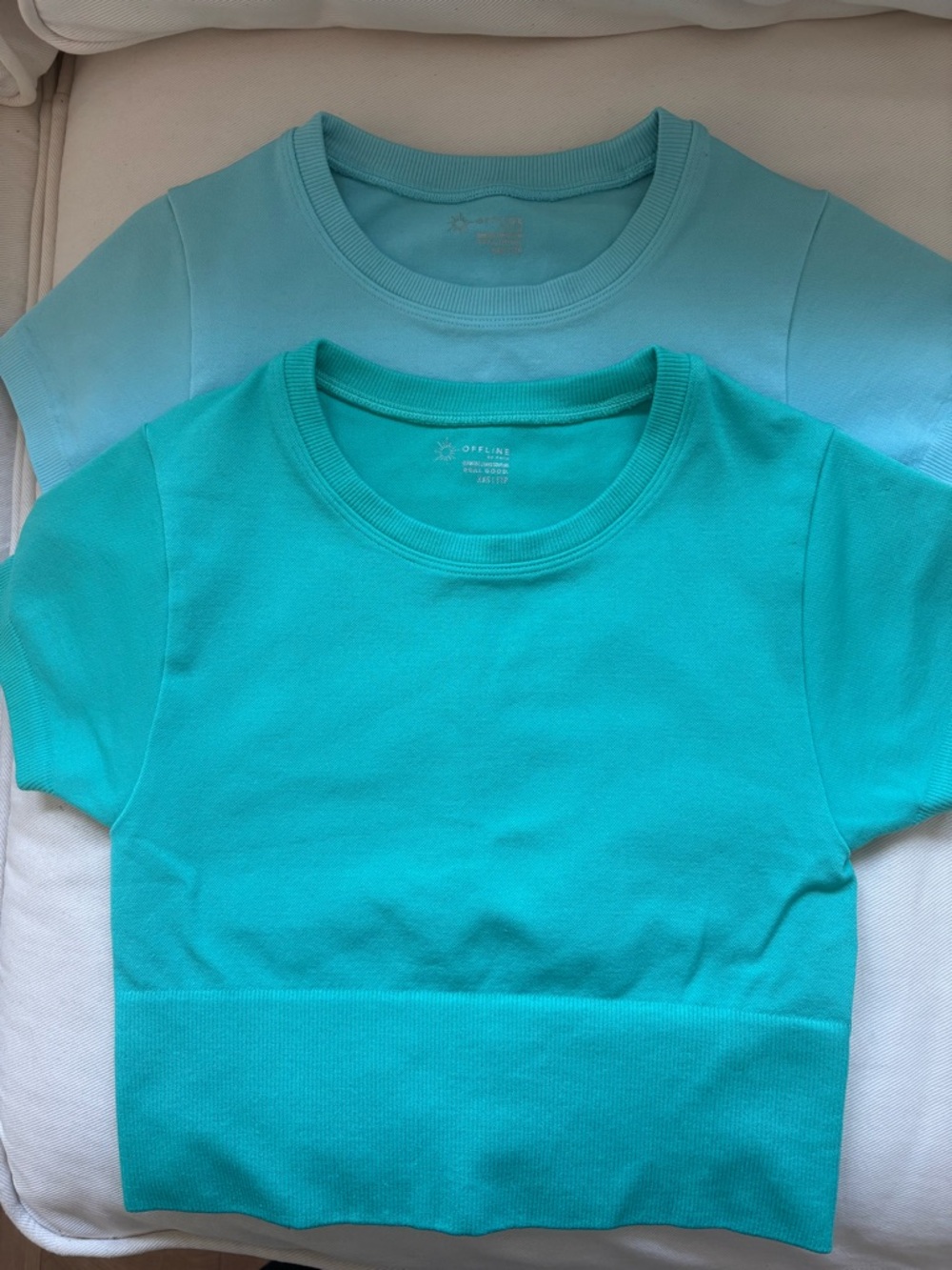 Aerie Offline Short Sleeve Tops Pair - Aqua & Teal